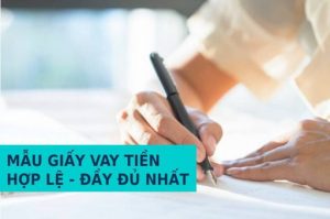 Mẫu giấy vay tiền cá nhân mới nhất
