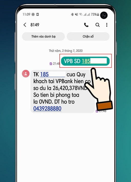 Tra Cứu Số Dư Tài Khoản Ngân Hàng VPBank Qua SMS Banking
