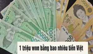 1 Triệu Won Bằng bao nhiêu tiền Việt Nam