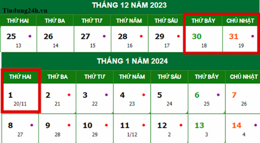 Lịch nghỉ tết Dương lịch 2024 của ngân hàng Vietbank